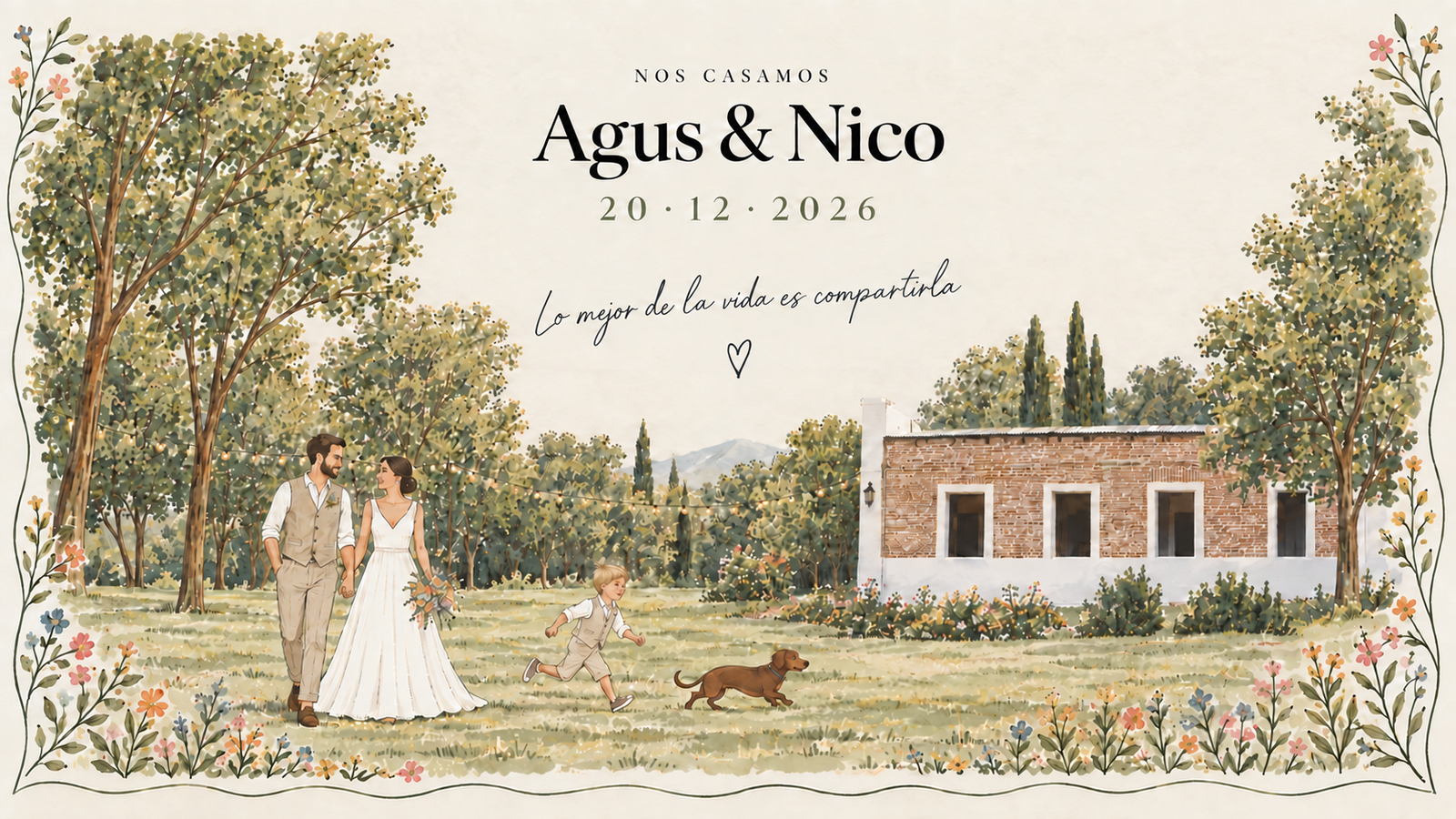 Agus y Nico en La Querencia, Villa Allende, Córdoba. Lo mejor de la vida es compartirla.